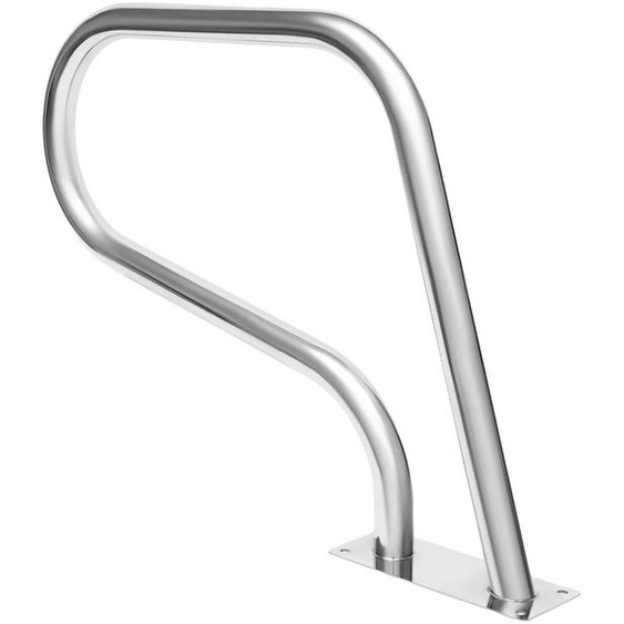 Main courante pour piscine, acier inoxydable 304, design ergonomique en forme de U, argent