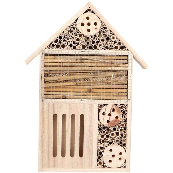Maison à insectes en bois pour le jardin, ruche, nichoir, décoration (type A)