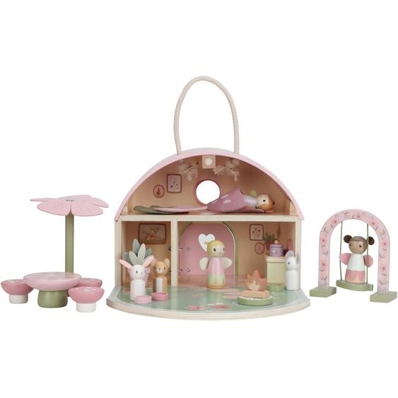 Maison De Poupée En Bois Fsc Fairy Garden Rose, Jaune, Vert, Beige, Mult