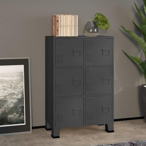 Maison Exclusive Armoire de rangement Industrial Anthracite 75x40x115 cm Métal