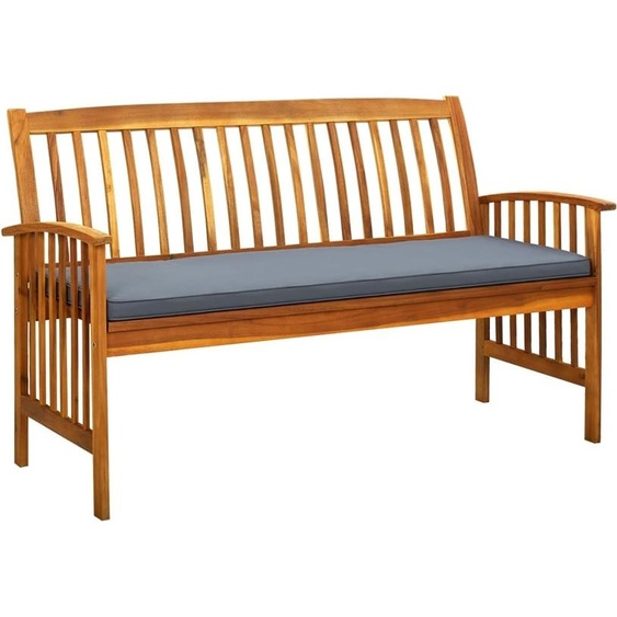 Maison Exclusive Banc de jardin avec coussin 147 cm bois dacacia massif