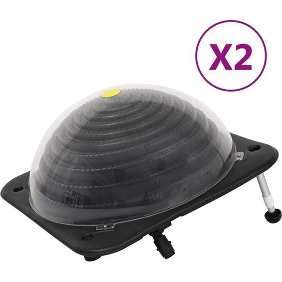 Maison Exclusive Boule solaire chauffage piscine 2 pcs 75x75x36 cm HDPE aluminium