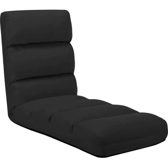 Maison Exclusive Chaise de sol Pliable Noir Similicuir