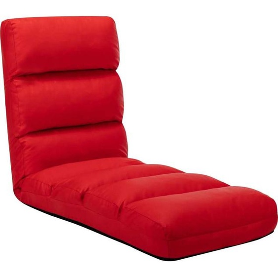 Maison Exclusive Chaise de sol Pliable Rouge Similicuir
