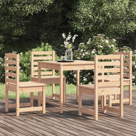 Maison Exclusive - Ensemble à manger de jardin 5 pcs bois massif de pin