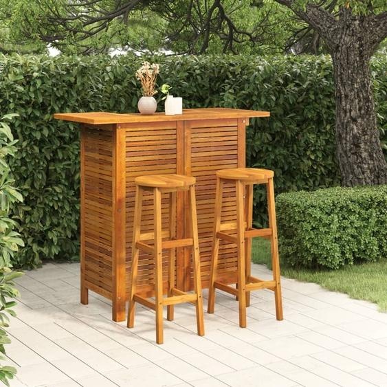 Maison Exclusive - Ensemble de bar de jardin 3 pcs Bois dacacia solide