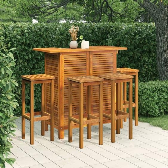 Maison Exclusive - Ensemble de bar de jardin 5 pcs Bois dacacia massif