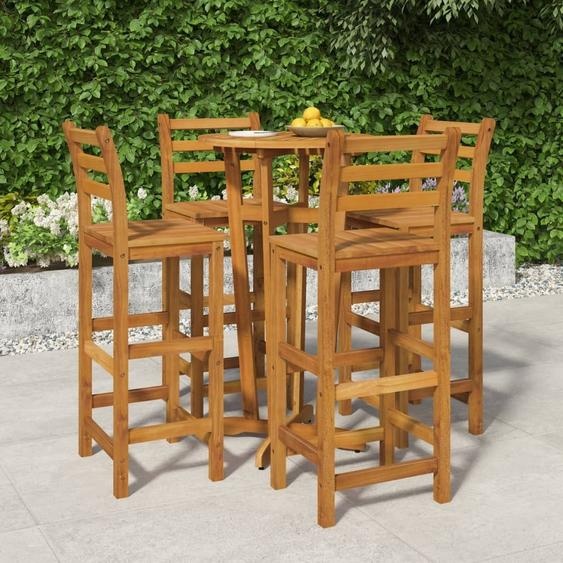 Maison Exclusive - Ensemble de bar de jardin 5 pcs bois dacacia solide