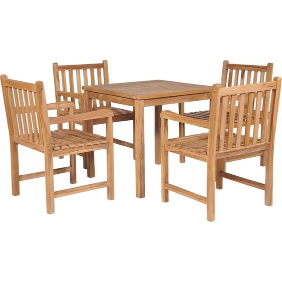 Maison Exclusive - Ensemble de salle à manger de jardin 5 pièces en teck massif