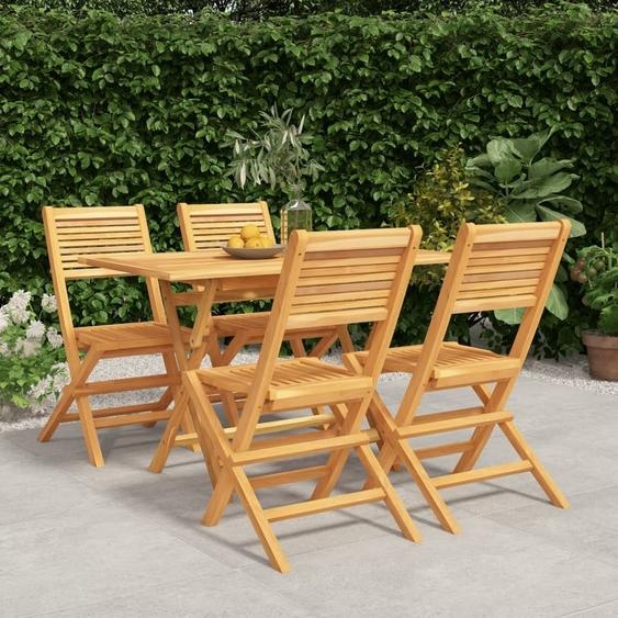 Maison Exclusive - Ensemble de salle à manger de jardin 5 pièces en teck massif