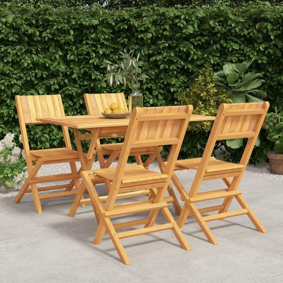 Maison Exclusive - Ensemble de salle à manger de jardin 5 pièces en teck massif