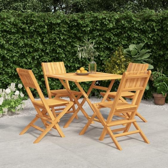 Maison Exclusive - Ensemble de salle à manger de jardin 5 pièces en teck massif