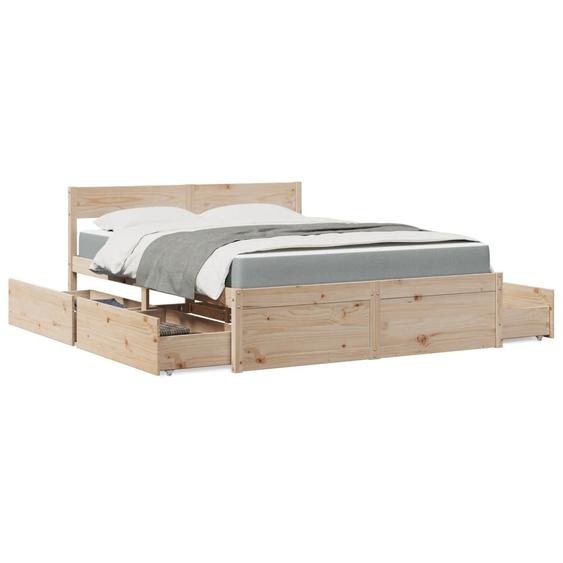 Maison Exclusive - Lit avec tiroirs et matelas 140x200 cm bois massif de pin