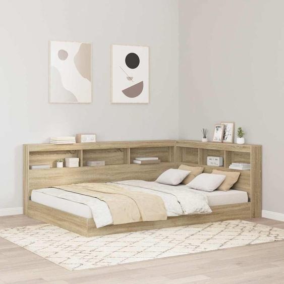 Maison Exclusive - Lit Bibliothèque Chêne sonoma 140 x 200 cm Bois dingénierie