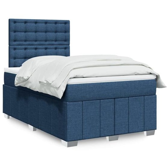 Maison Exclusive - Lit boxspring avec matelas bleu 120x200 cm tissu