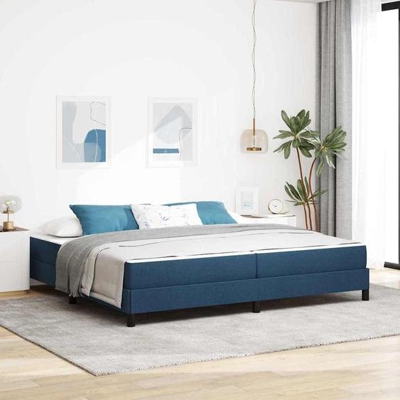 Maison Exclusive - Lit boxspring avec matelas bleu 200 x 200 cm Tissu
