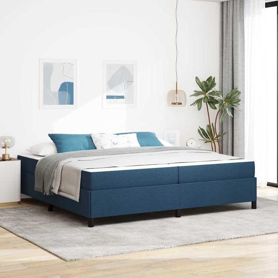 Maison Exclusive - Lit boxspring avec matelas bleu 200 x 200 cm Tissu