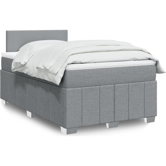 Maison Exclusive - Lit boxspring avec matelas gris clair 120x200 cm tissu