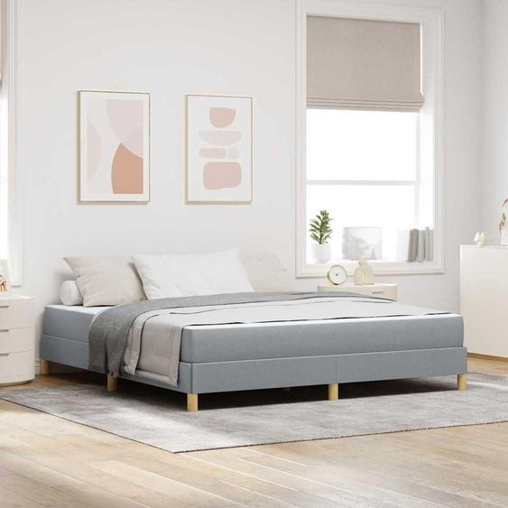 Maison Exclusive - Lit boxspring avec matelas Gris clair 180 x 200 cm Tissu