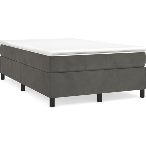 Maison Exclusive - Lit boxspring avec matelas gris foncé 120x190 cm velours