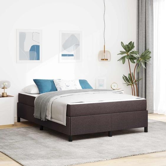 Maison Exclusive - Lit boxspring avec matelas marron foncé 140 x 190 cm tissu