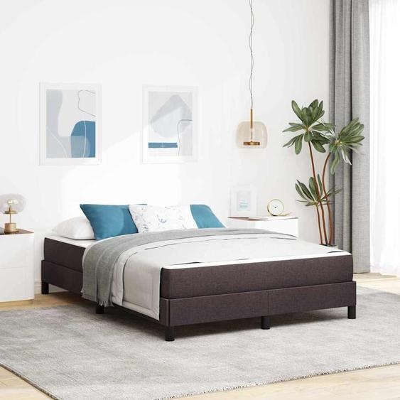 Maison Exclusive - Lit boxspring avec matelas marron foncé 160 x 200 cm Tissu