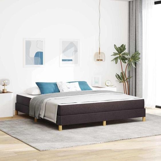 Maison Exclusive - Lit boxspring avec matelas marron foncé 180 x 200 cm Tissu