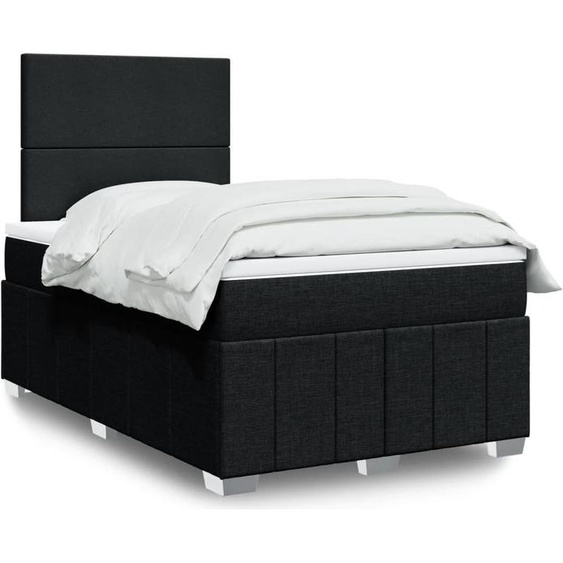 Maison Exclusive - Lit boxspring avec matelas noir 120x190 cm Tissu