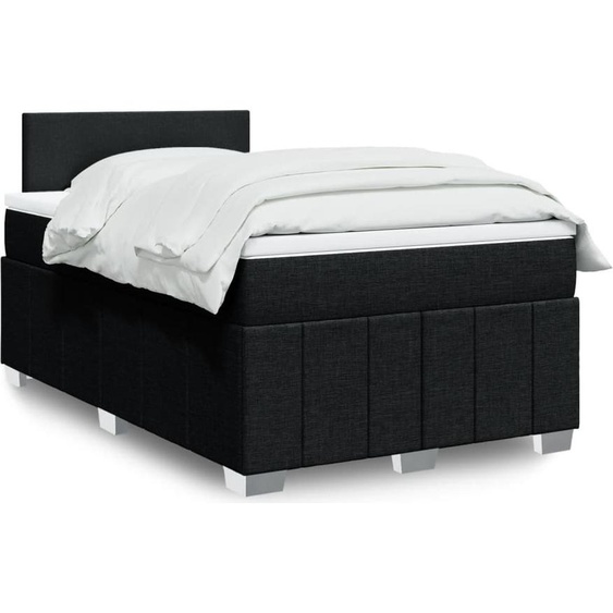 Maison Exclusive - Lit boxspring avec matelas noir 120x200 cm tissu