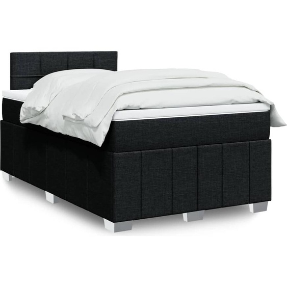 Maison Exclusive - Lit boxspring avec matelas noir 120x200 cm tissu