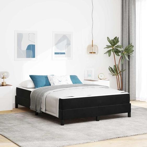 Maison Exclusive - Lit boxspring avec matelas Noir 160 x 210 cm Tissu
