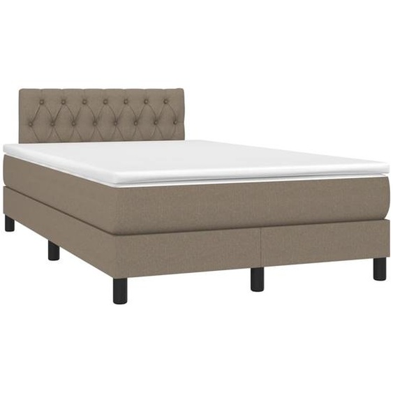 Maison Exclusive - Lit boxspring avec matelas Taupe 120x190 cm Tissu
