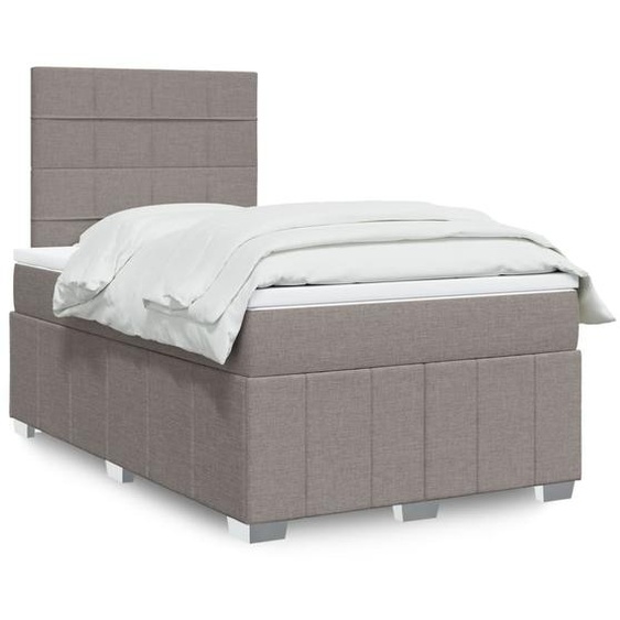 Maison Exclusive - Lit boxspring avec matelas Taupe 120x200 cm Tissu