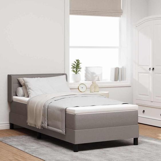 Maison Exclusive - Lit boxspring avec tête de lit Taupe 200 x 80 cm en tissu