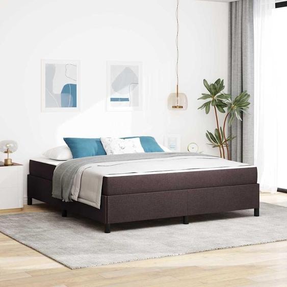 Maison Exclusive - Lit boxspring brun foncé 180 x 200 cm tissu