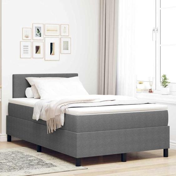 Maison Exclusive - Lit boxspring LED gris clair et blanc 120 x 190 cm tissu velours côtelé
