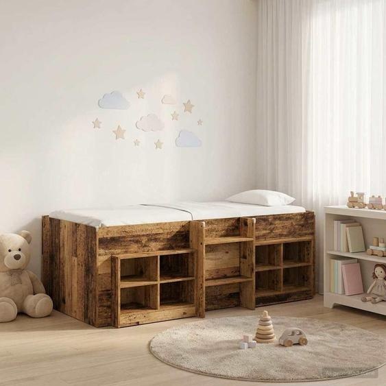 Maison Exclusive - Lit coffre en loft avec armoire, fabriqué en bois de récupération et en panneaux de particules