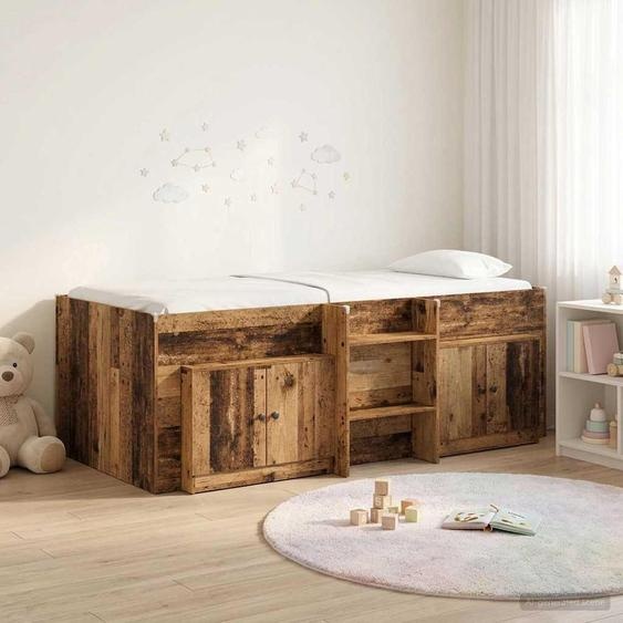 Maison Exclusive - Lit coffre en loft avec armoire, fabriqué en bois de récupération et en panneaux de particules
