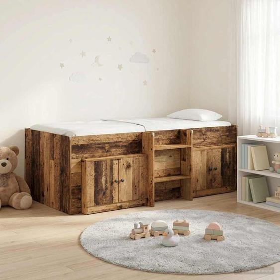 Maison Exclusive - Lit coffre en loft avec armoire, fabriqué en bois de récupération et en panneaux de particules
