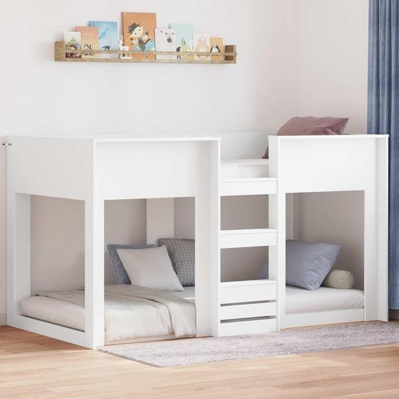 Maison Exclusive - Lit superposé pour enfants Blanc 75 x 190 cm Matériau dérivé du bois