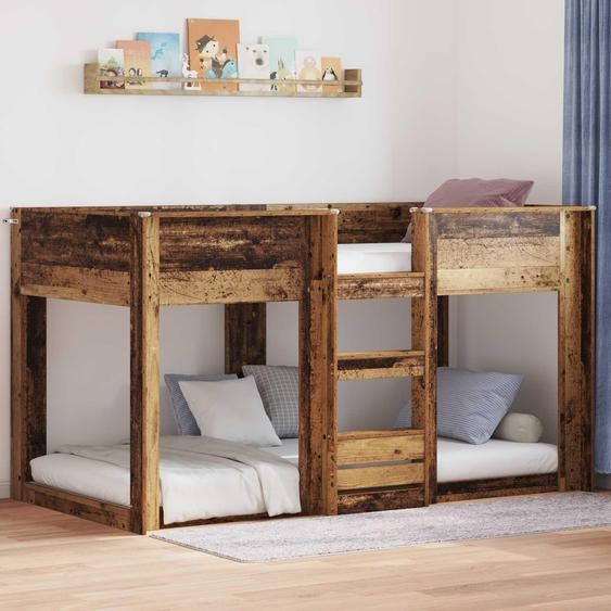 Maison Exclusive - Lit superposé pour enfants Bois ancien 90 x 190 cm Matériau dérivé du bois