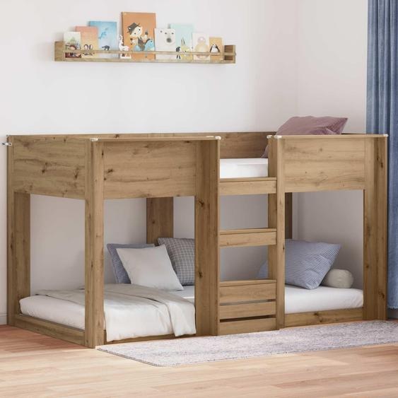Maison Exclusive - Lit superposé pour enfants Chêne Artisan 75 x 190 cm Matériau dérivé du bois