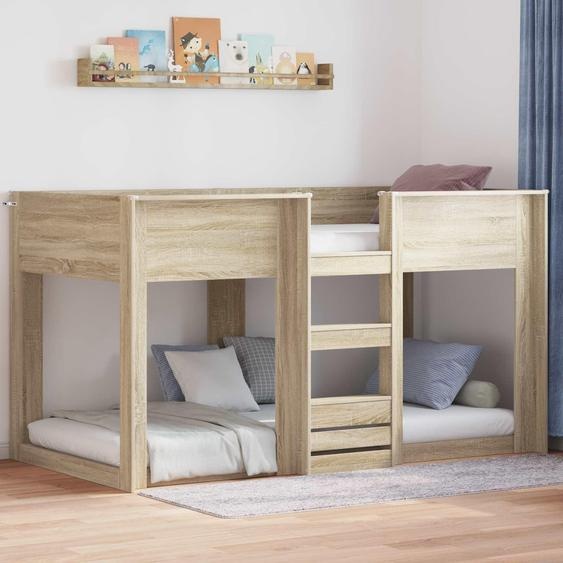 Maison Exclusive - Lit superposé pour enfants Chêne Sonoma 75 x 190 cm Matériau dérivé du bois