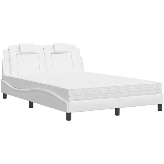 Maison Exclusive - Lit « Viana » avec matelas blanc 140 x 200 cm en similicuir