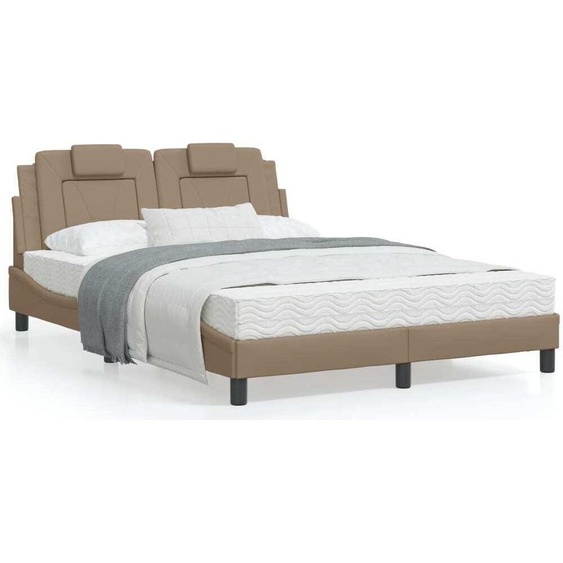 Lit Viana de luxe, avec matelas cappuccino, dimensions 120x200 cm, revêtement en similicuir