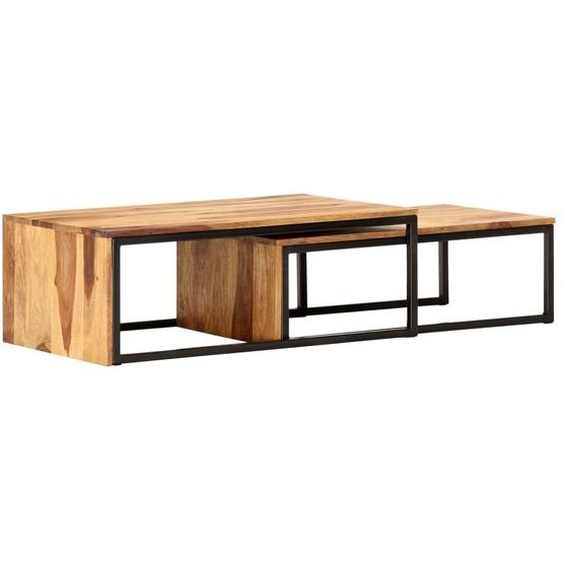 Maison Exclusive - Lot de 2 tables gigognes en bois massif dacacia