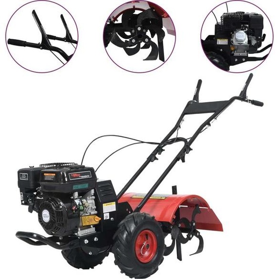 Maison Exclusive Motoculteur à essence 6,5 CV 196 cm³