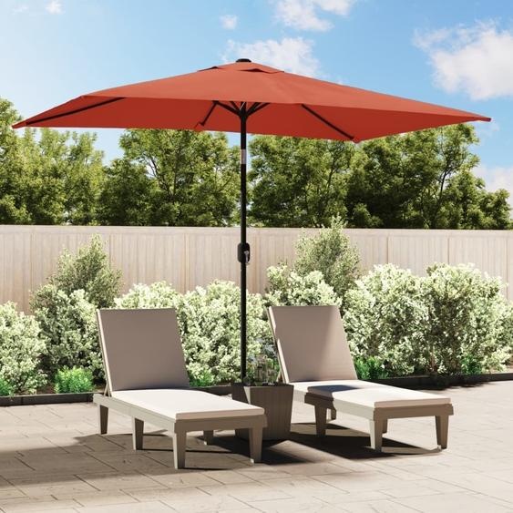 Maison Exclusive - Parasol avec mât métallique 300x200 cm Terracotta