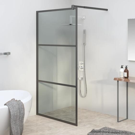 Maison Exclusive Paroi de douche pour douche à litalienne 115x195 cm verre ESG foncé noir