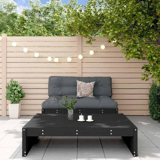 Maison Exclusive - Salon de jardin 2 pcs avec coussins noir bois massif